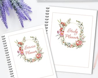 UNDATED JW Floral Study and Service Planners - Printable and Digital