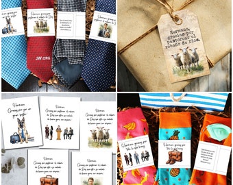 Spanish Brothers' Appreciation Cards, Gift Labels and Tags