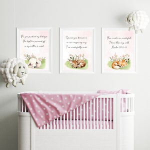 Baby Animal Scripture Nursery Prints