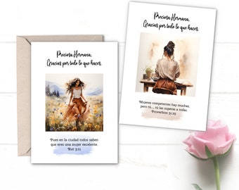 Spanish Sisters Appreciation Cards