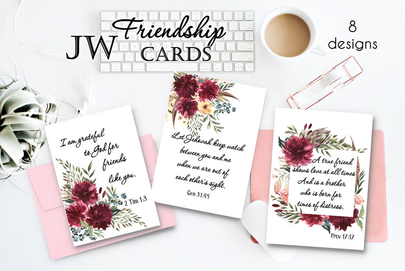 JW Friendship Printable Scripture Cards and Prints | Etsy
