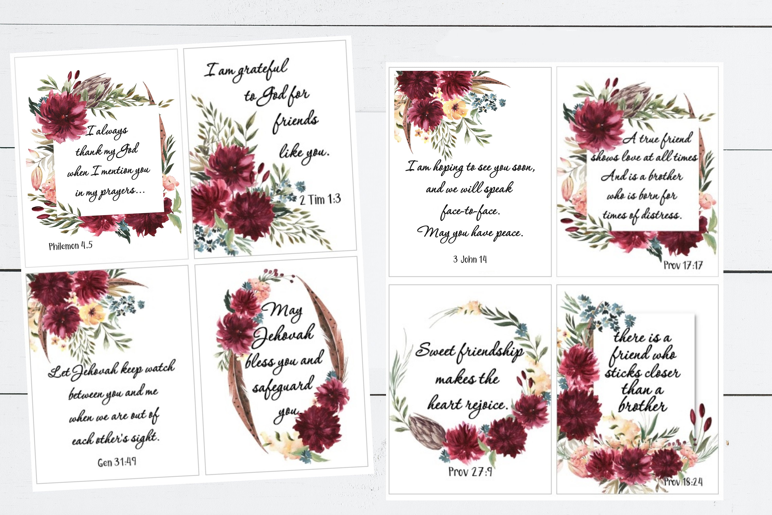 Friendship Scripture Cards and Prints | Etsy UK
