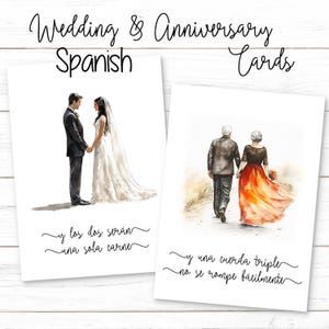 Tarjetas imprimibles de aniversario y boda en español