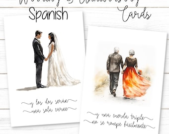 Spanish Anniversary and Wedding Printable Cards