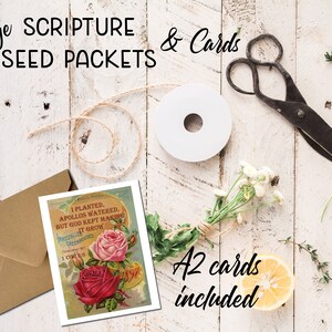 Vintage Scripture Seed Packets &amp; Cards - Etsy