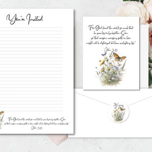 Papelería y tarjetas conmemorativas de mariposas