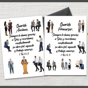 Biglietti di ringraziamento per i pionieri e gli anziani Testimoni di Geova in spagnolo