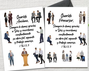 Spanish JW Pioneer and Elder Thank You Cards
