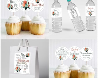 Pioneer Party Printables - Rust & Green Floral