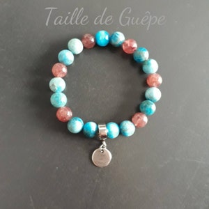 BIEN ÊTRE Bracelet en Pierres Naturelles et Acier Inoxydable Argenté ou Doré 12 Thématiques au choix Avec ou sans Fiche explicative image 4