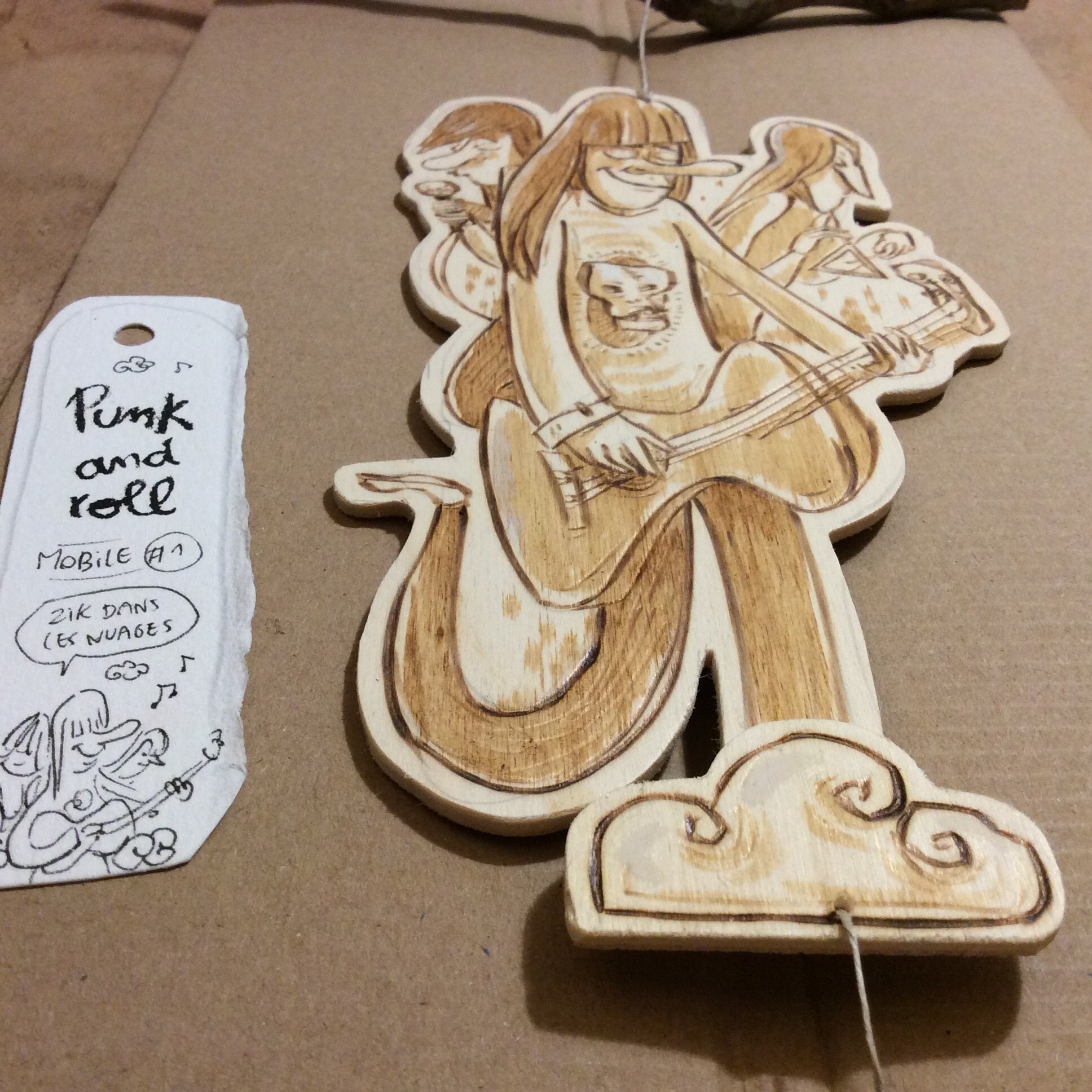 Punk & Roll #1 Mobile Pyrogravure