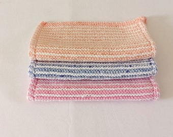 3 lavettes zéro déchet, tawashi, lingette durable, carré lavable, réutilisable, dishcloth, washcloth