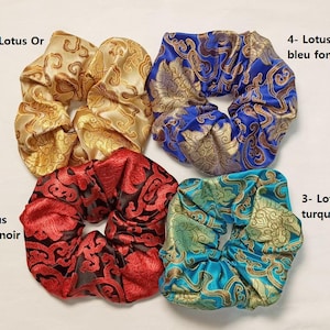Brocade fabric scrunchie, handmade, scrunchies, hair accessory