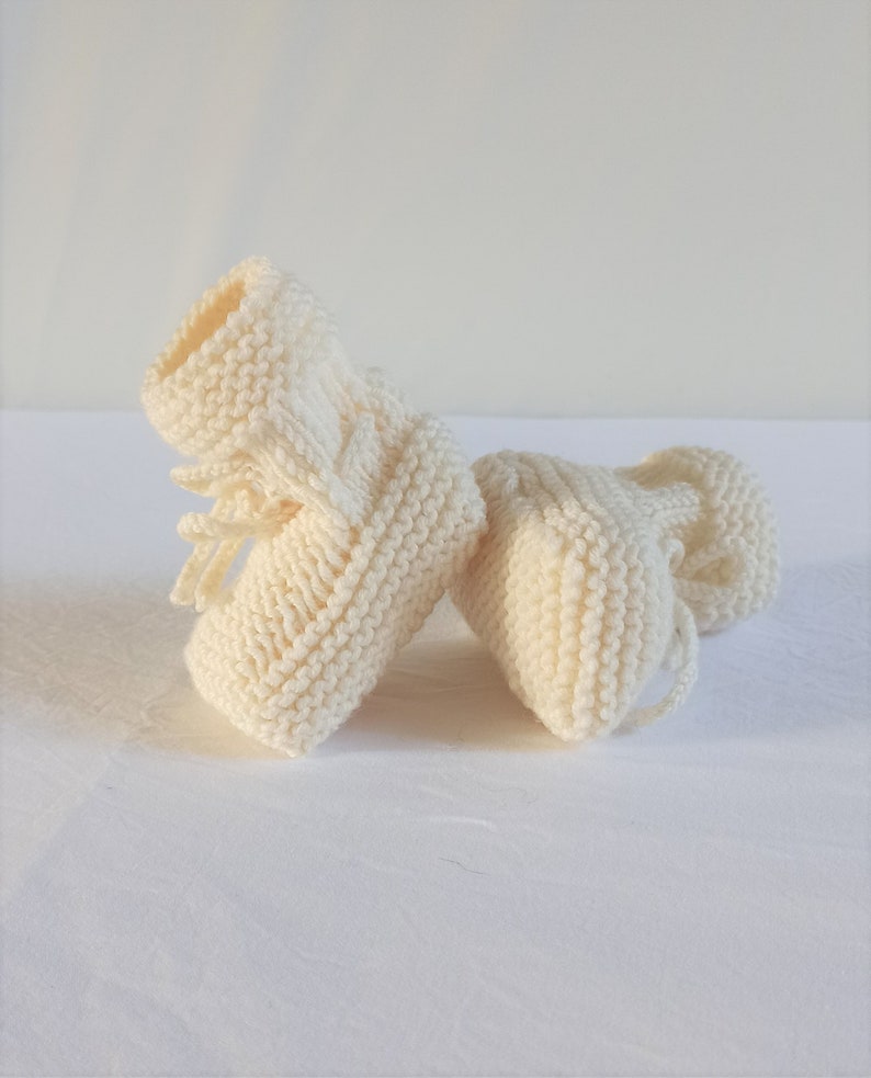 Chaussons bébé, pure laine mérinos, taille 6-9 mois, fait-main, 15 couleurs image 5