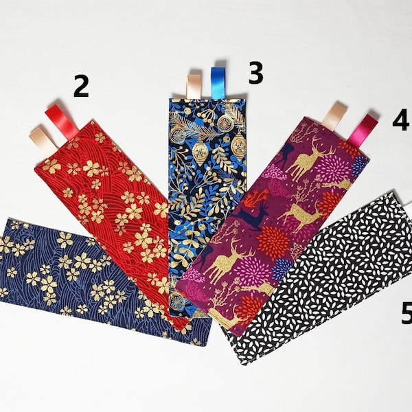 bookmarks, fabric bookmark, handmade, designer fabric or Japanese fabric 100% cotton
