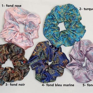 Brocade fabric scrunchie, handmade, scrunchies, hair accessory