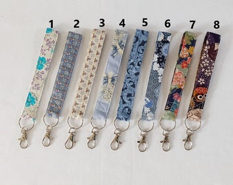 wrist strap, 100% cotton fabric key ring, teacher gift idea, school, end of year, colleague, nanny, neighbor