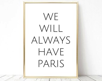 Paris quotes | Etsy