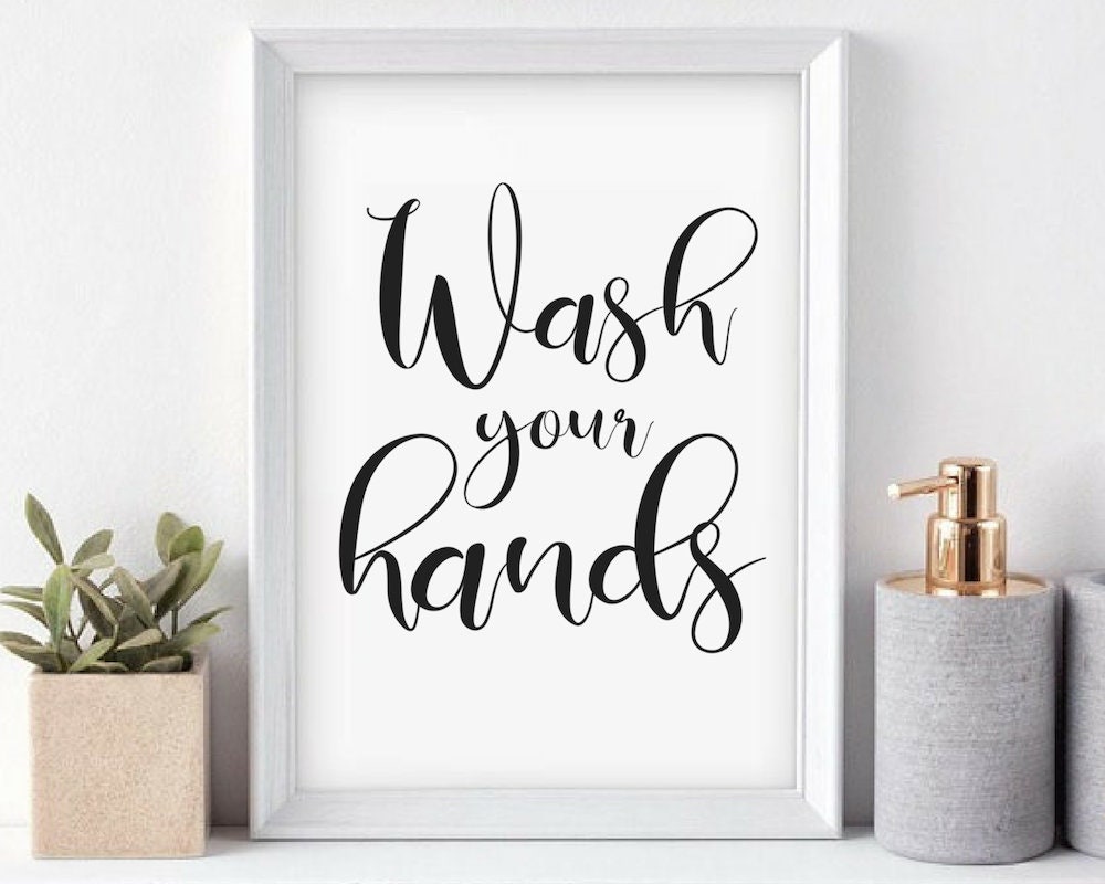 Wash Your Hands Funny Bathroom Printable Toilet Sign - Etsy