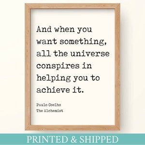 Paulo Coelho Zitat Alchimista Wandbild Aufkleber Etsy