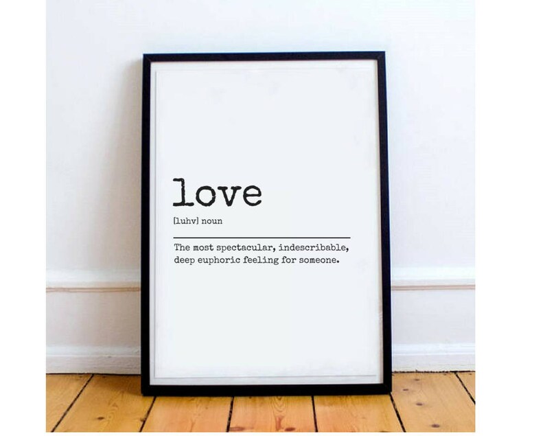 Printable Love Dictionary Definition Instant Digital Etsy