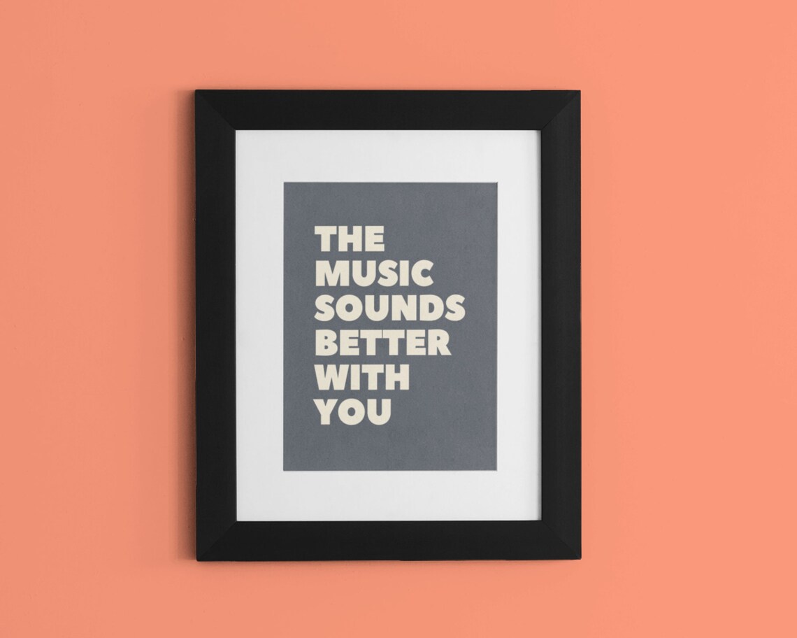The Music Sounds Better With You Song Lyics PRINTABLE Wall Etsy
