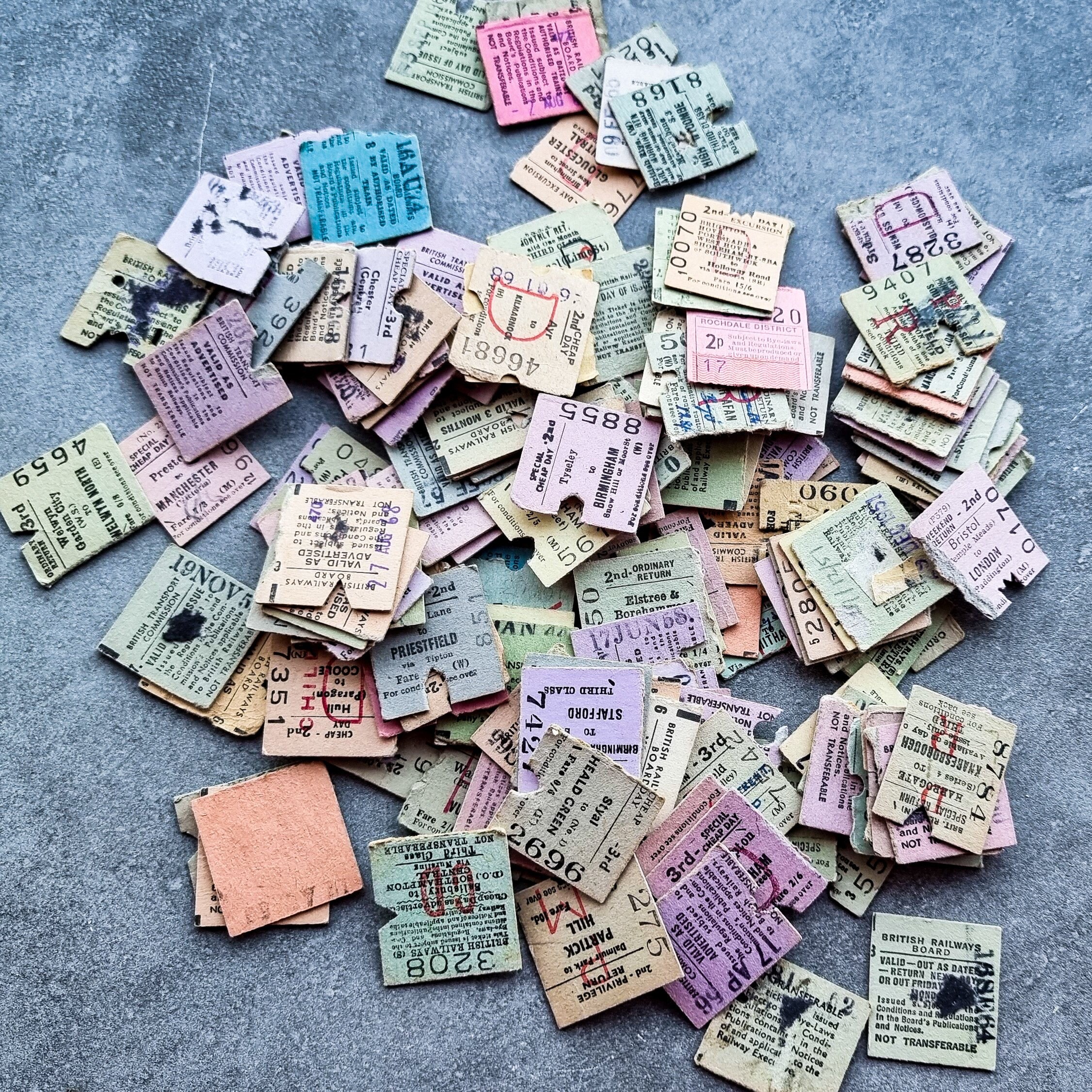 ヴィンテージ英国鉄道チケット半券 - 20 枚セット - Etsy 日本