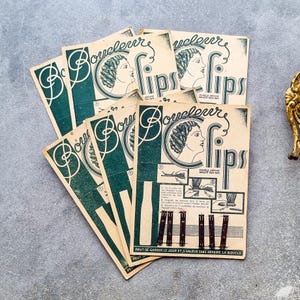 Antique French &quot;Boucleur Clips&quot; Sheets