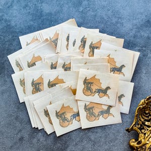 Feuilles de décalcomanies françaises vintage 20 août