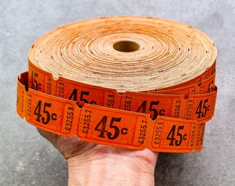 Entradas vintage naranjas y negras - Paquetes de 20 entradas - Efímera de Halloween