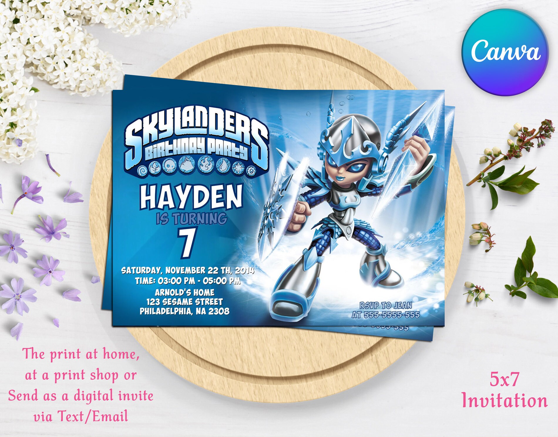 skylanders-invitation-skylanders-invite-skylanders-party-skylanders-birthday-skylanders-chili-warrior-skylanders-party-editable-invite-etsy