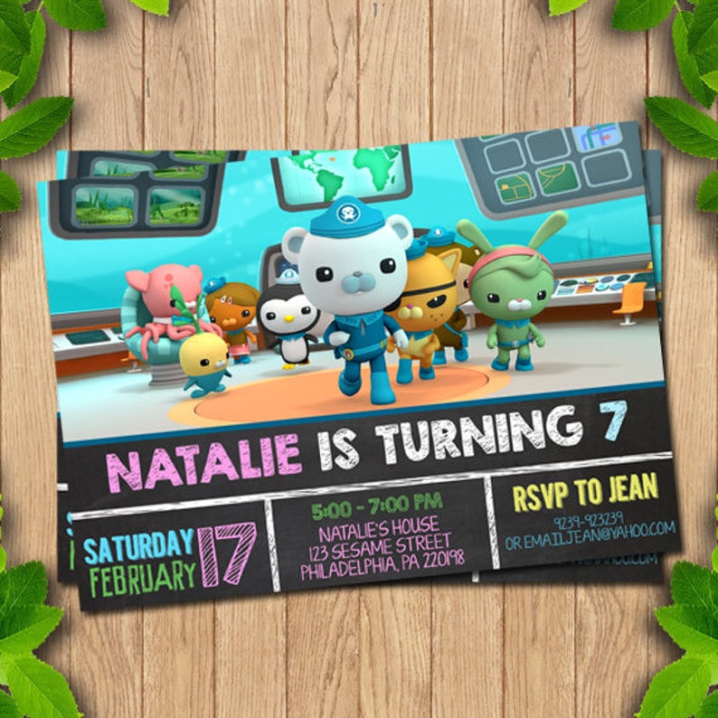 Octonauts Invitation Octonauts Birthday Invitation Octonauts Etsy Canada