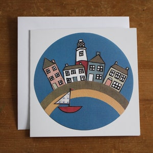 Voilier, bord de mer Carte de vœux