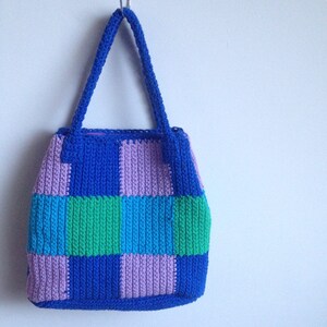 Sac à anses rectangulaire crocheté en coton