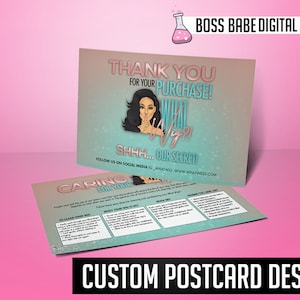 Design de cartão postal personalizado, design de folheto personalizado, design de folheto 4x6 personalizado, marca personalizada de pacote de cabelo