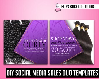 Labor Day Hair Bundle Sale Template Hair Bundles Flyer Etsy