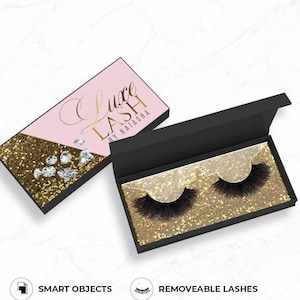 Eyelash Case Mockup, Eyelash Template, PSD Smart Layers Mockup, Photoshop Eyelash Mockup, Eyelash Mockup Digital Download