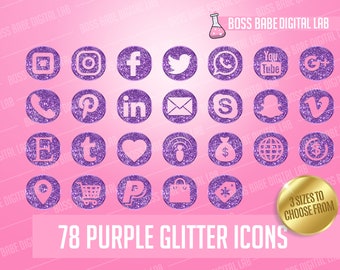 Purple Social Icons Etsy Purple Social Icons Etsy