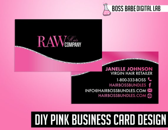 hair extensions business cards