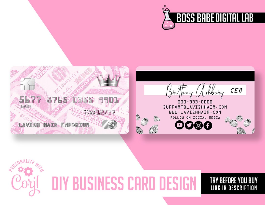 DIY Cash Credit Card Business Cards, Cash Credit Business Cards, Credit