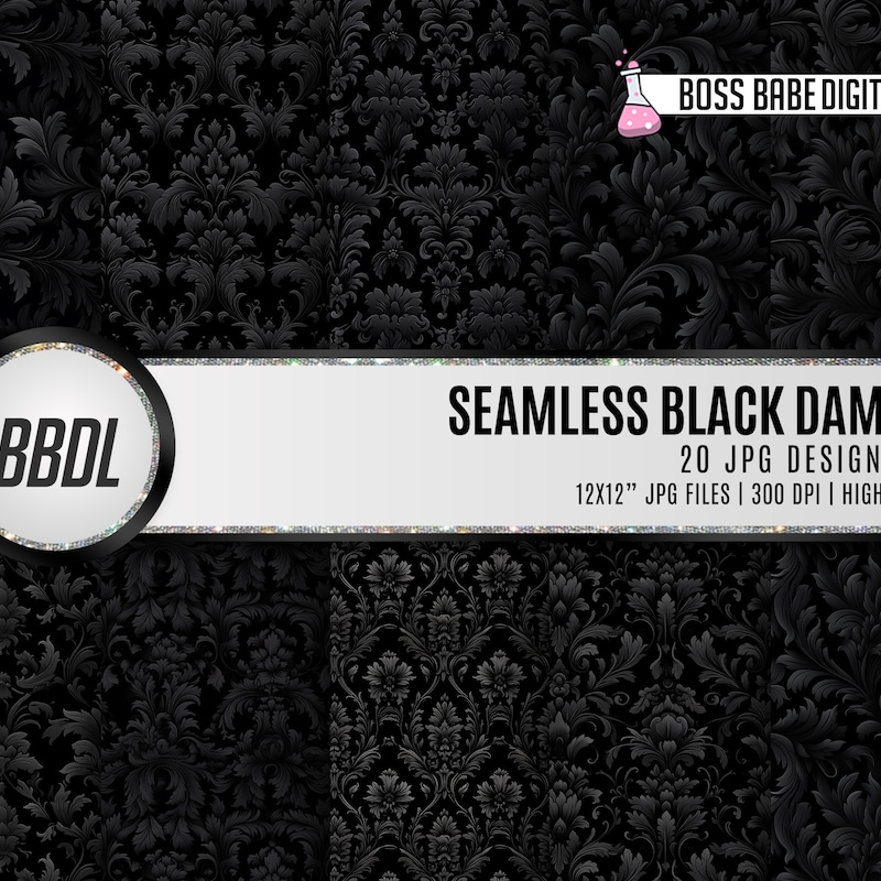 Gothic Damask Art Paper - Etsy UK