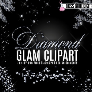 Glam Diamond Clipart, Diamond design elements, Diamond Clipart, Diamond Clip Art, Diamond Clusters Clipart, Diamond Clipart Overlays