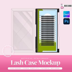 Eyelash Tray Mockup, Canva Eyelash Template, PSD Smart Layers Mockup, Photoshop Eyelash Mockup, Canva Lash Tray Mockup, Lash Tray Mockup