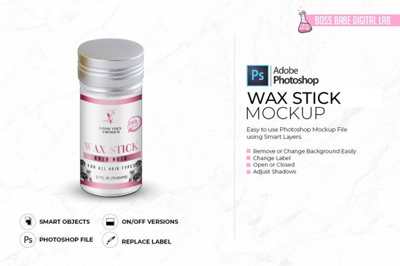 Download Hair Wax Stick Mockup Hair Wax Stick Template Psd Smart Etsy
