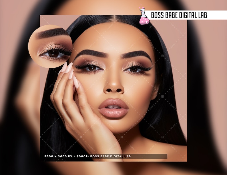 Op de afbeelding: Een close-up van het gezicht van een vrouw met donker haar en make-up. Haar ogen zijn geaccentueerd met bruin oogschaduw en eyeliner. De afbeelding is bijgesneden om alleen haar gezicht en een deel van haar hand te laten zien.