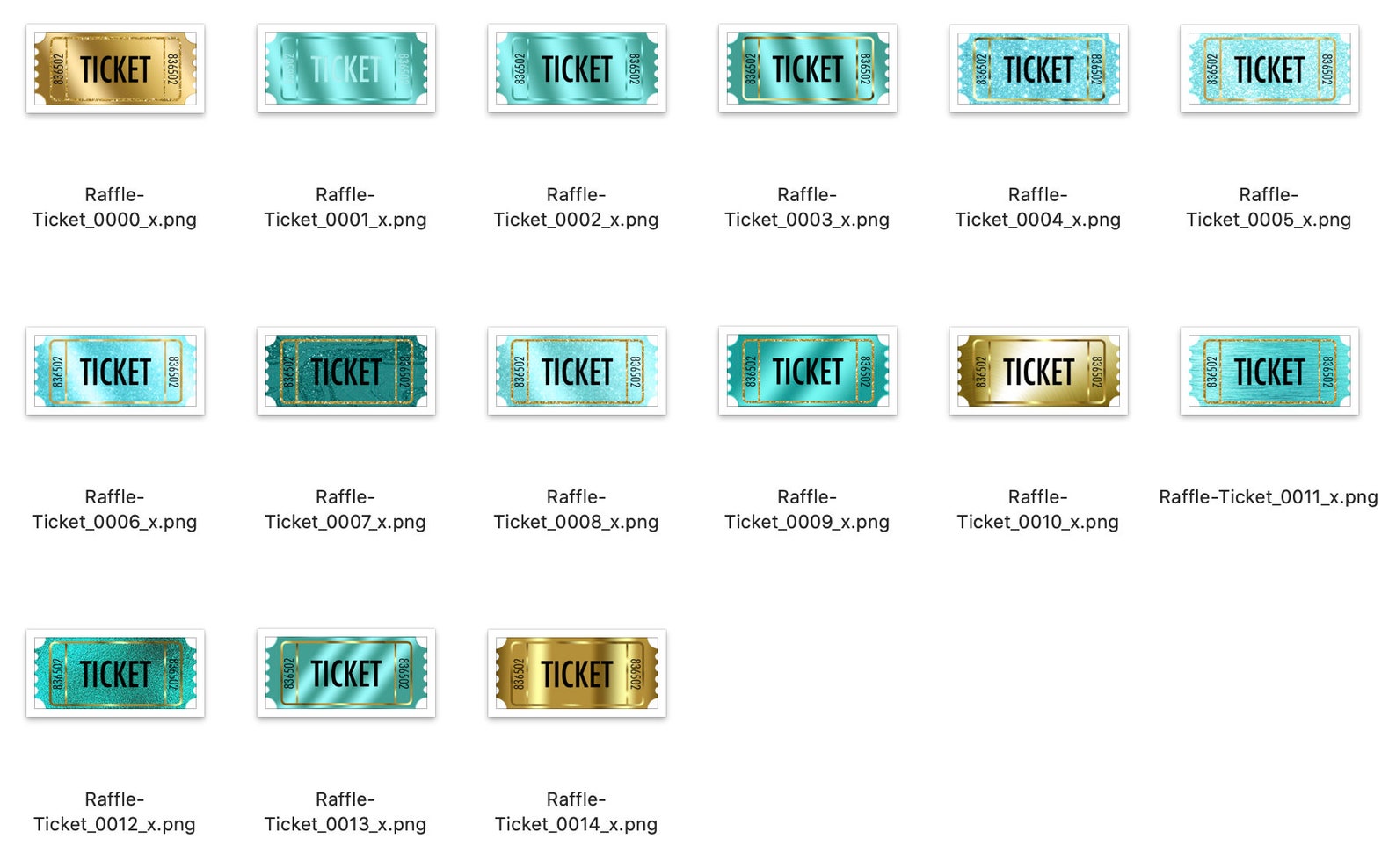 Turquoise Raffle Ticket Golden and Turquoise Raffle Tickets Clipart, Cinema Clipart, Raffle ...