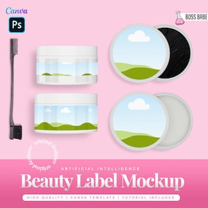 Edge Control Mockup Kit, Canva Edge Control Vorlage, PSD Smart Layers Mockup, Photoshop Edge Control Mockup, Canva Edge Control Mockup