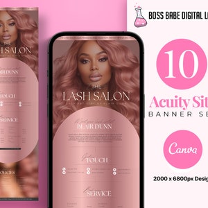 Acuity Scheduling Site Template, Editable DIY Booking Site Template, Lash Artist Booking Site Template, Lash Technician Acuity Template