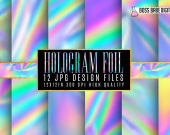 Hologram Foil Textures, foil digital paper, Hologram foil, foil digital backgrounds, shimmering Hologram foil textures, instant download