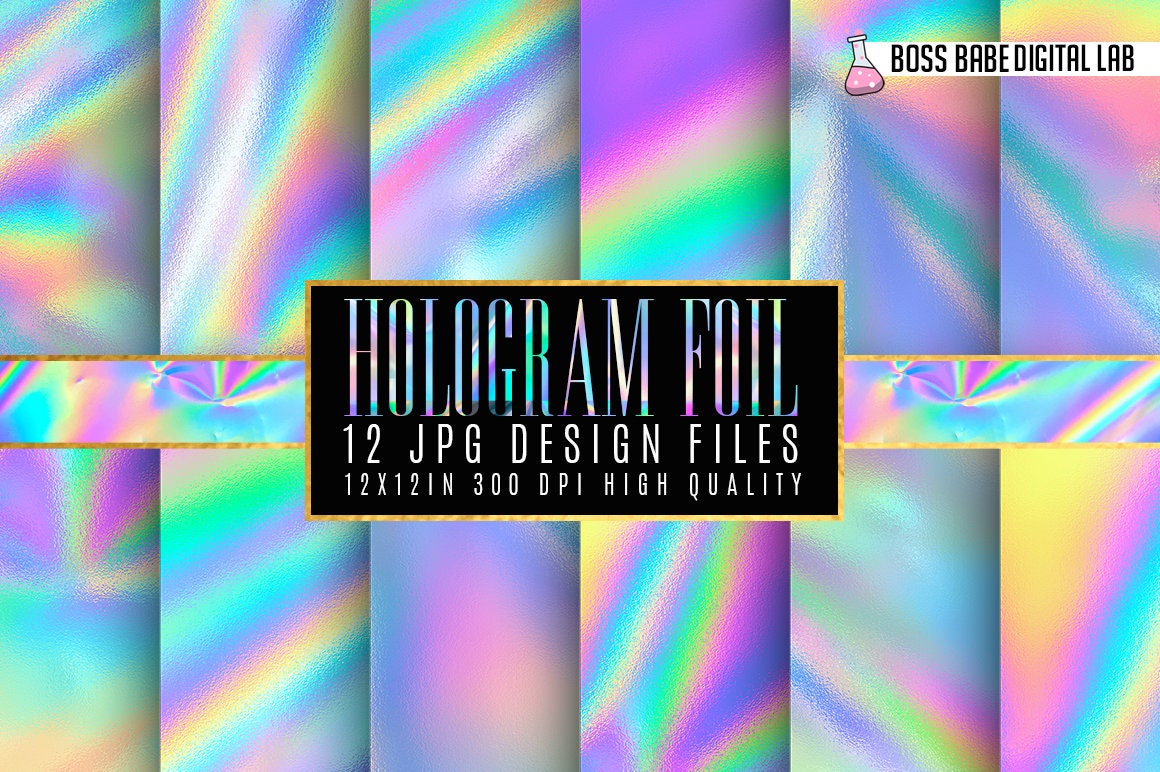 Hologramm Folie Texturen, Folie digitales Papier, Hologramm Folie, Folie  digitale Hintergründe, schimmernde Hologramm Folien Texturen, sofort  download - .de